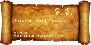 Heizler Valéria névjegykártya